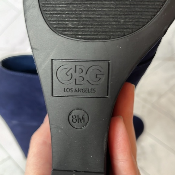 NWT GBG Los Angeles Blue Aheela Wedge Heel Shoe Size 8M - Picture 7 of 9